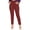 Wine, variant on Women High Waist Slim Fit Dress Pants Tailored Trousers with Vertical Seams Comfortable for Office and Everyday Wear