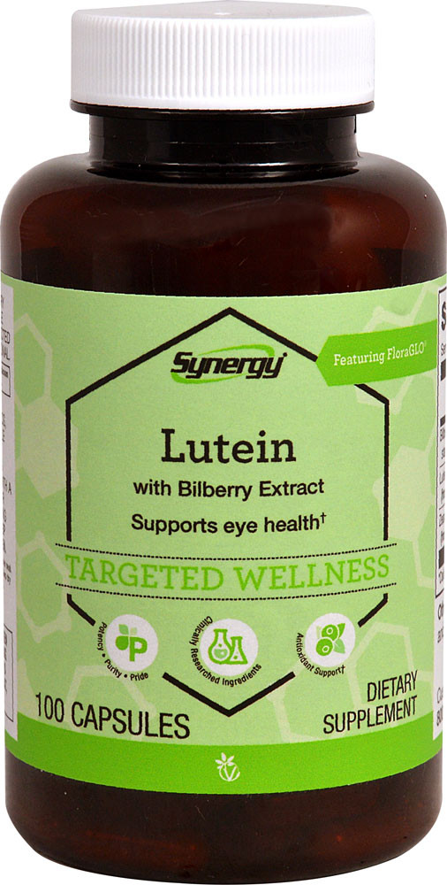 Synergy Lutein With Bilberry Extract Featuring Floraglo 100 Capsules