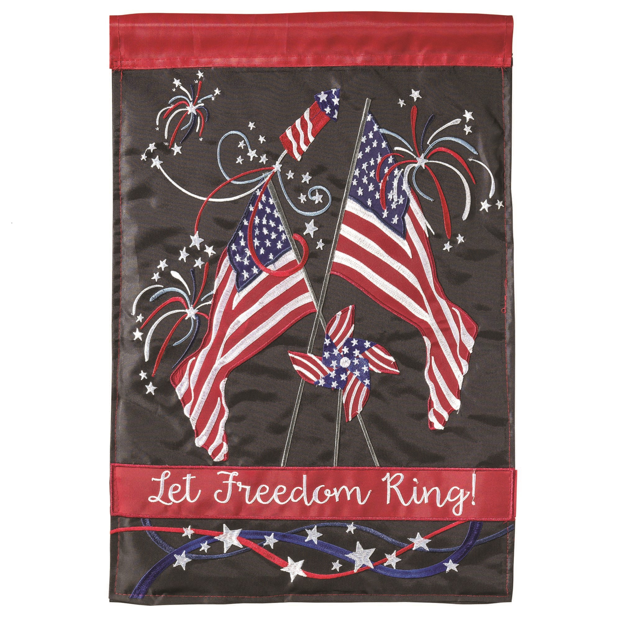 New Evergreen Garden Flag “Let Freedom Ring” Patriotic Flag Proud Of USA Flag 