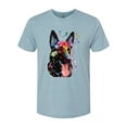 thumbnail image 2 of Wild Bobby Dean Russo German Shepherd Dog Lover Men Premium Tri Blend Tee, Denim, Large, 2 of 5