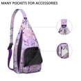 thumbnail image 3 of Tropical Butterfly Sling Backpack – Artistic & Fashionable Crossbody Shoulder Bag, MultiLayer Storage for Outdoor Adventures, Commuting & Photography, 3 of 4
