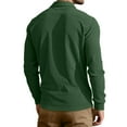 thumbnail image 3 of Yiaimeir Men's Long Sleeve Ribbed Polo Shirt Casual Lightweight Pullover with Chest Pocket Classic Collar Design Top, 3 of 3