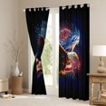 thumbnail image 3 of Manfei Eagle Usa Flag Kitchen Curtains,July 4Th Fireworks Black Out Curtains Pack of 2 (42x63 Each),Brown Red Blue, 3 of 7