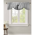 thumbnail image 2 of Tie Up Valance Curtain for Kitchen, Abstract Grey Elephant on Bathtub Rod Pocket Short Curtains Adjustable Tie-Up Shade Valances, Modern Minimalist Art Window Treatment for Bathroom Living Room Bedroom, 2 of 7