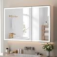 thumbnail image 3 of Ciumeeo Medicine Cabinet with LED Lighted Mirror, 32''X24'' Wall Mounted Cabinet for Bathroom, 3 of 10