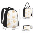 thumbnail image 2 of Pofeuu Wheat Print Backpack Travel Backpacks With Lunch Bag Pencil Bag Set 3 pcs Set Cartoon Backpack, 2 of 7