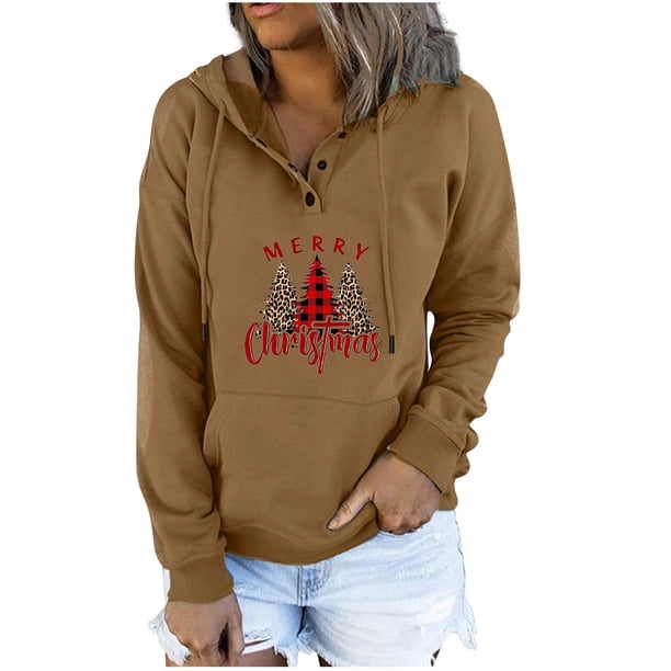 Sudaderas Con Capucha de Navidad Para Mujer Moda Otoño Invierno Imprimir Orejas Linda Manga Larga Odeerbi ODB190897