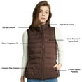 thumbnail image 4 of Alpine Swiss Jodie Womens Puffer Vest Warm Light Down Alternative Insulated Vest Jacket Packable Water-Resistant Layer Outerwear Windproof Zip Pockets, 4 of 8
