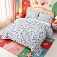 thumbnail image 3 of Manfei Happy Xmas Twin Quilt Set,Cute Christmas Candy Cane Twin Coverlet Set,2pcs,1 Bedspread and 1 Pillowcase, 3 of 7