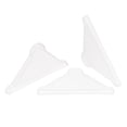 thumbnail image 1 of Uxcell 50Pack Corner Protectors 3x50mm Plastic Triangle Corner Guards Cushion, White, 1 of 6