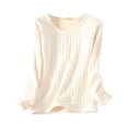 thumbnail image 1 of Minnieouse Ropa interior Camiseta Mujer Cálido Grueso Algodón A prueba de viento Ropa interior sin rastro Ropa cómoda Manga larga Invierno Prendas para la parte del cuerpo Blanco,Blanco XXL XXL Minnieouse AP013131-12, 1 of 6