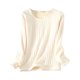 thumbnail image 1 of Qarigey Ropa interior Camiseta Mujer Cálido Grueso Algodón A prueba de viento Ropa interior sin rastro Ropa cómoda Manga larga Invierno Prendas para la parte del cuerpo Blanco,Blanco XXL XXL Qarigey AP013131-12, 1 of 6