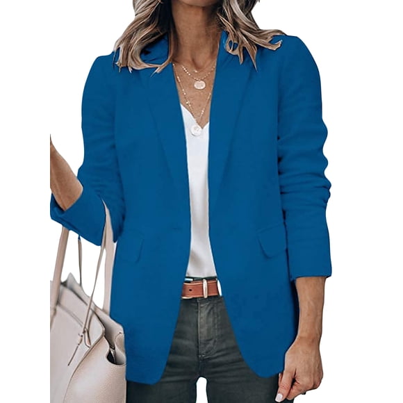 Chaquetas Blazer para mujer Cárdigan con frente abierto Chaqueta de manga larga Chaqueta informal de oficina Blazers