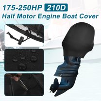 Motoforti Outboard Boat Motor Engine Cover 175-250HP Waterproof 210D Oxford Cloth Black