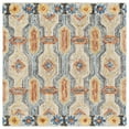 thumbnail image 6 of SAFAVIEH Trace Constantina Geometric Striped Wool Area Rug, Grey/Blue, 5' x 8', 6 of 10