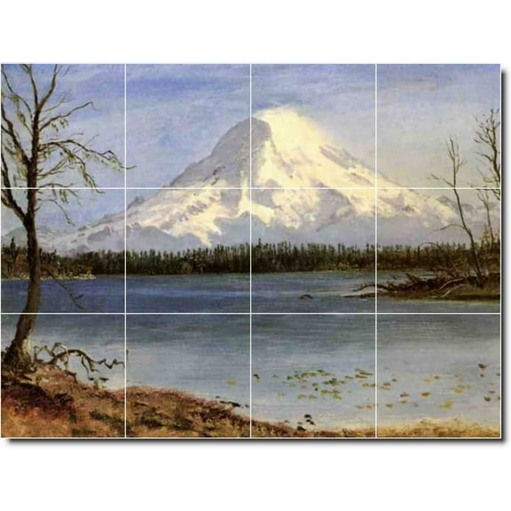 Ceramic Tile Mural-Albert Bierstadt Landscapes Painting 36. 17" w x 12.75" h using (12) 4.25 x 4.25 ceramic tiles