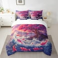 thumbnail image 2 of YST Japanese Style 7-Piece Comforter Set, Cherry Blossoms, Mount Fuji, Ocean Wave, Full, 2 of 6