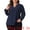 Navy Blue, variant on DARING DIVA Women's Plus Women's V Neck Long Sleeve Hollow Blouse 1X Navy Blue
