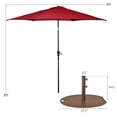 thumbnail image 2 of Costway 9ft Patio Umbrella Outdoor W/ 50 LBS Round Umbrella Stand W/ Wheels, 2 of 9
