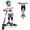 Black, variant on Wheelive Kids 3-in-1 Drift Scooter – Foldable Light-Up Wiggle, Kick & Push Modes, Adjustable Handlebar, Safe 3-Wheel Ride, Outdoor, Travel, Playground, White