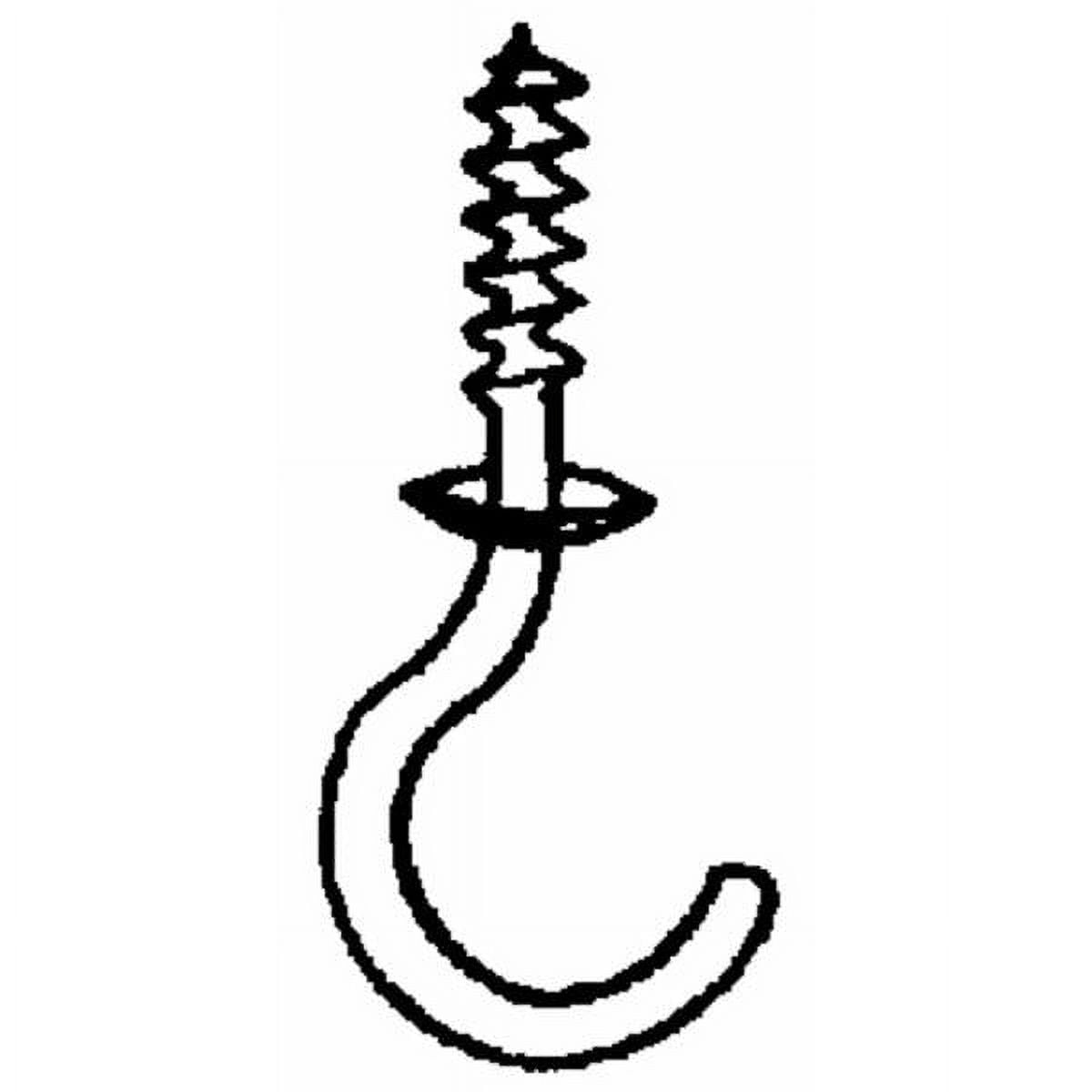 National Hardware N119-727 Cup Hook, 0.44 in L Thread, Brass - Fasteners