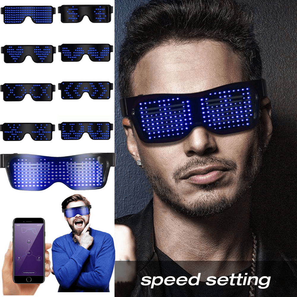 DIY Bluetooth LED Glasses Light Up Glowing EDM Flashing Party