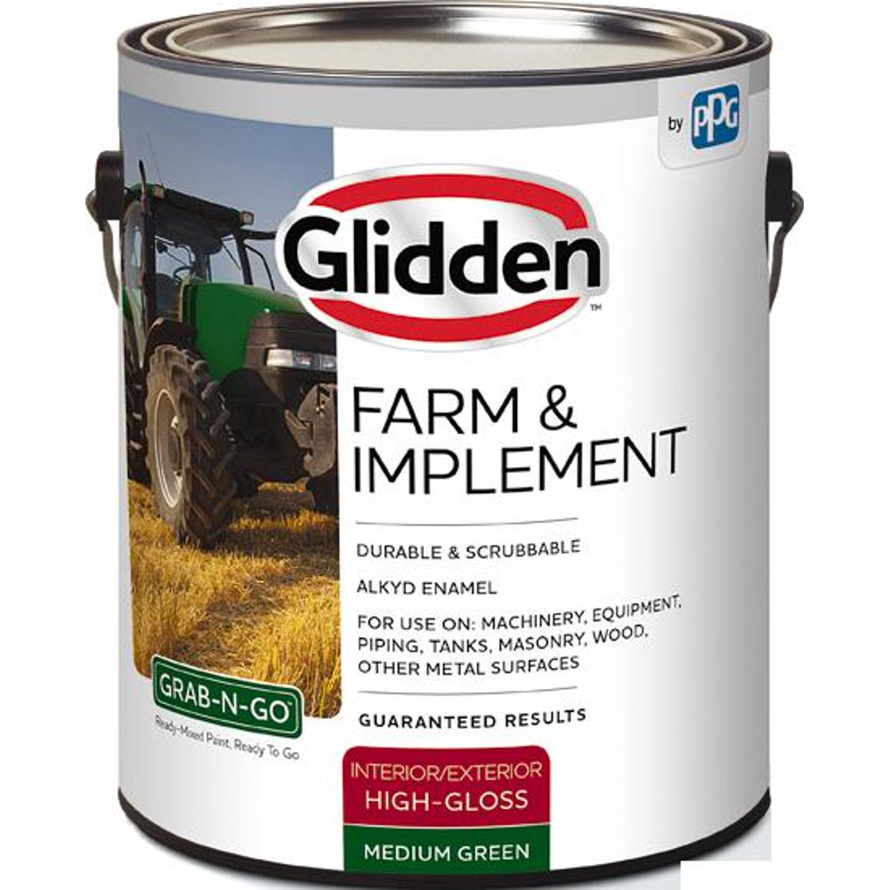 Glidden Farm & Implement Interior/ Exterior Paint, Medium Green, 1