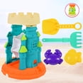 thumbnail image 4 of Hearth & Gear Sand Water Wheel Beach Toy Kids Beach Sandbox Play Set Outdoor Beach Sand Water Sifting Funnel Shovel Tool Kit For Boys Girls Floating Trampoline Desk Beach Sandbox Sand Shovel And Rake, 4 of 4