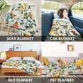thumbnail image 2 of Yayeee Throw Blanket for Couch Soft Warm 60" x 80" Sofa Chair Bed Decoration, Green Floral Pattern, 2 of 7