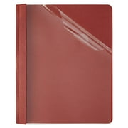 Office Depot Leatherette Clear-Front Report Covers, Red, Pack Of 10, OD55881