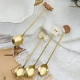 thumbnail image 4 of ACDANC 4PCS Dessert Spoon Long Handle Food Grade Stainless Steel Cute Cookie Bowknot Design Coffee Stirring Spoon, 4 of 7