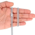 thumbnail image 3 of Nuragold 14K Real White Gold Solid Miami Cuban Link Chain Necklace 16"-30" (2.7mm-7mm) Italian Jewelry for Men & Women, 3 of 21