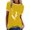 Yellow, variant on Fesfesfes Womens Shirts Casual Women Fashion Casual Print Round Neck Loose Short Sleeve T-shirt Blouse Pullover Undershirt for Women 8(L)