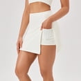 thumbnail image 2 of XIAONU Women's Tennis Skort Split Hem High Waist Mini Skort Stretchy Active Golf Workout Skort, 2 of 6