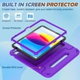 thumbnail image 6 of BMOUO Kids Case for iPad (A16) 11th Generation 11 Inch 2025, iPad 10th Generation 10.9" 2022 with Built-in Screen Protector Durable Shockproof Lightweight Handle Cover for iPad 10/11 Gen, Purple, 6 of 8