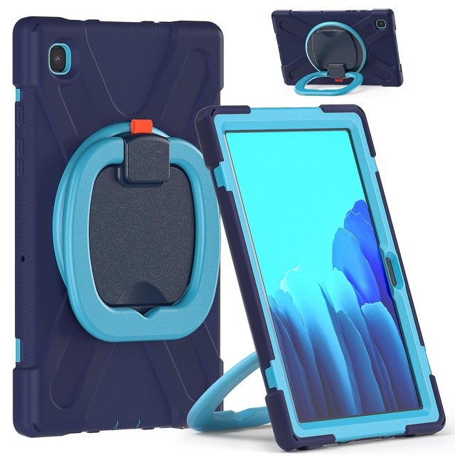Funda colorida para Samsung Tab A7 de 10,4 pulgadas T500 con soporte de anillo ajustable grande y protección contra golpes.