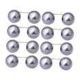 thumbnail image 3 of 8 broches de perlas artificiales para uso diario, decorativos y que no dañan la piel. Gris, 3 of 9