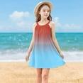 thumbnail image 2 of Moocorvic Toddler Girls Dresses Summer Clothes Little Girl Halter Dress Kids Gradient Printed Casual Sundress 4-5 Years,Blue, 2 of 9