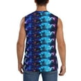 thumbnail image 4 of Bixox Men's Space Galaxies Printed Shirt Sleeveless Fitness Tank Top-Small, 4 of 7