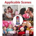 thumbnail image 5 of Artificial Rose Flower in Glass Gnome with LED Lights Butterfly, Galaxy Rose Gifts for Women Mom Wife Girlfriend on Mother’s Day Wedding, Christmas, Valentine's Day, Red, 5 of 5