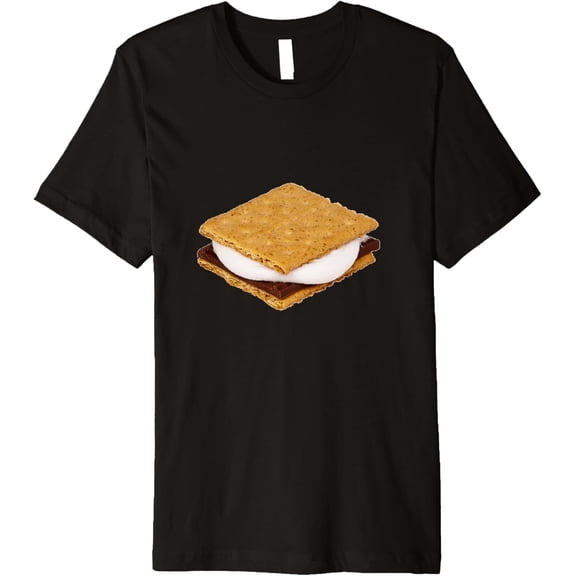 Smores Campfire Dessert Premium T-Shirt men and women can wear, black, white, gifts