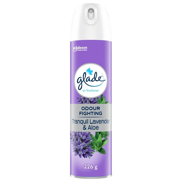 Glade® purificateur d’air et éliminateur d’odeurs en aérosol, lavande paisible et aloes