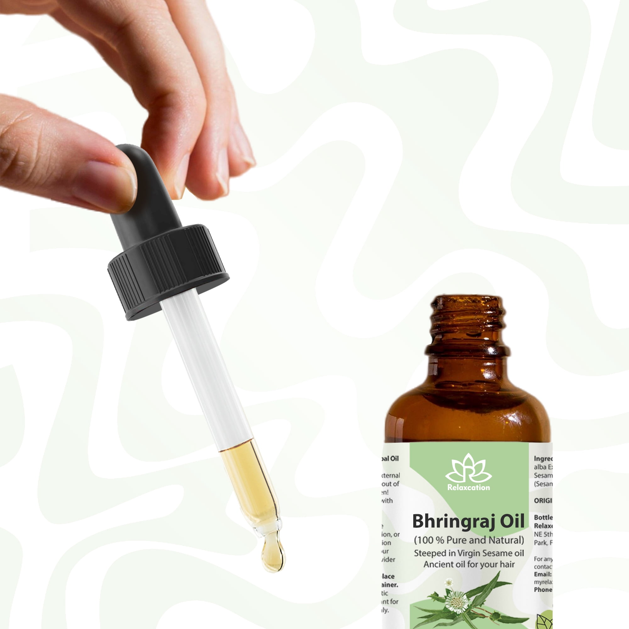 Bhringraj (Eclipta Alba) Herbal Infused Oil – Ayurvedic Hair & Scalp Oil, Cold-Pressed by Relaxcation