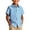 Blue, variant on Boys Button Down Chambray Shirts Casual Short Sleeve Cotton Linen Shirt with Pockets for Kids 1-11 Years Blue