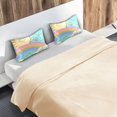 thumbnail image 5 of Yayeee Pillowcase King Size Set of 2 Satin Wrinkle Resistant Pillow Case, Retro Blue Rainbow, 5 of 7