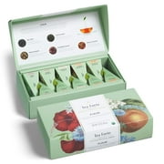 Tea Forte Petite Presentation Box Tea Samplers, Assorted Variety Tea Box, 10 Handcrafted Pyramid Tea Infusers (Fleur)