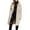 Beige, variant on Women's Long Sleeve Warm Plush Jacket with Lapel for Office Wear, Winter Outings, and Festive Occasions,Black,M