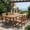Teak, 4 Chair 1 Table, variant on DEAUL 7-Piece Outdoor Dining Set, All-Weather HIPS Patio Table & 6 Chairs with Umbrella Hole, Outdoor Furniture for Garden Backyard Deck（Black）