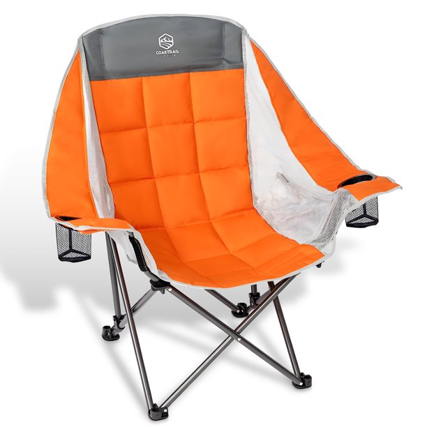 doubob Camping Chair Folding Lawn Camp Chair with Mesh Armrests, Cup