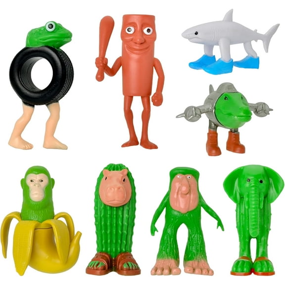 Set of 8 Funny Character Mini Figures – Unique Collectible Cartoon Style Toys for Kids and Adults
